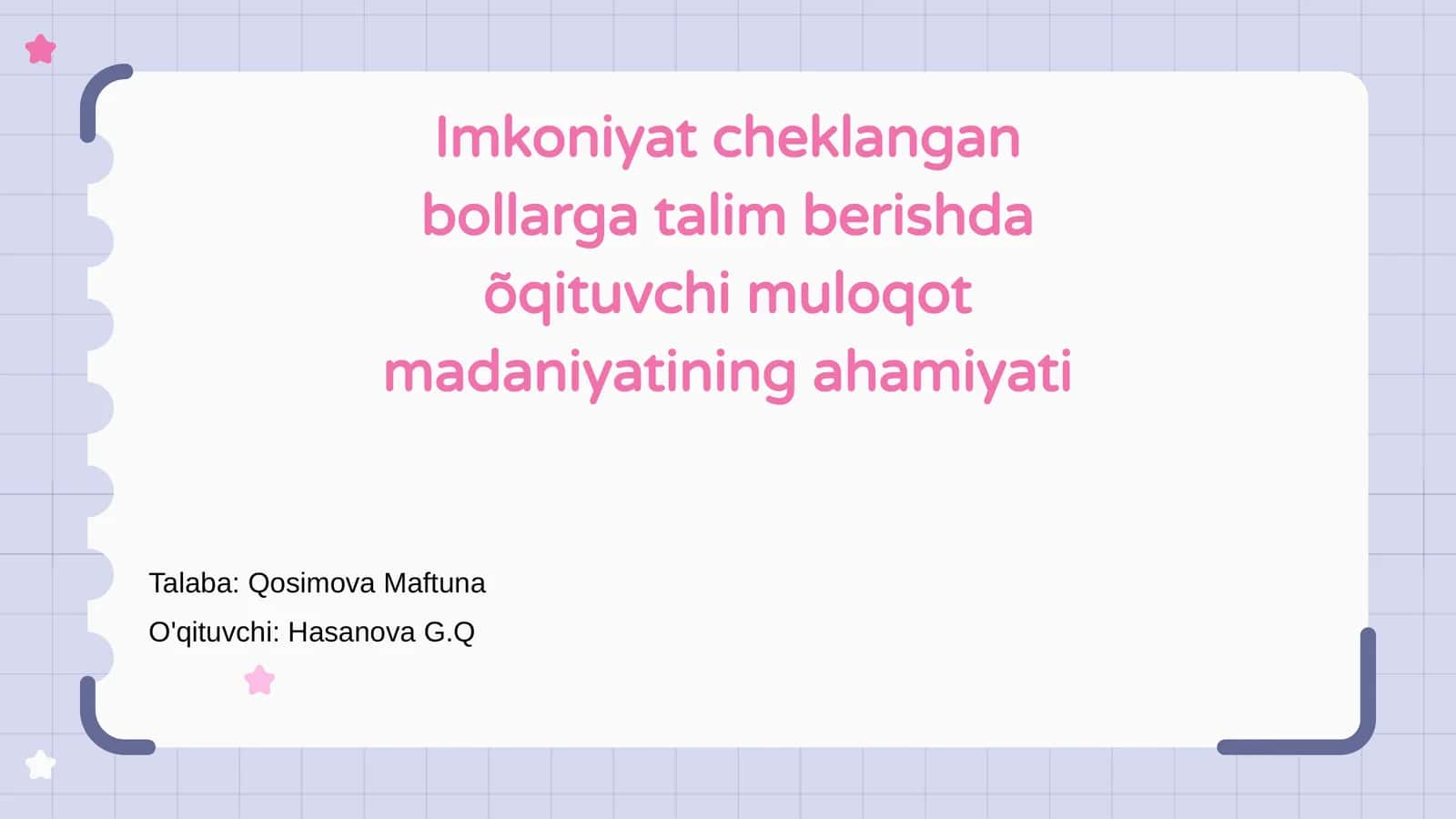 O‘qituvchi muloqoti va uni tushunish 1