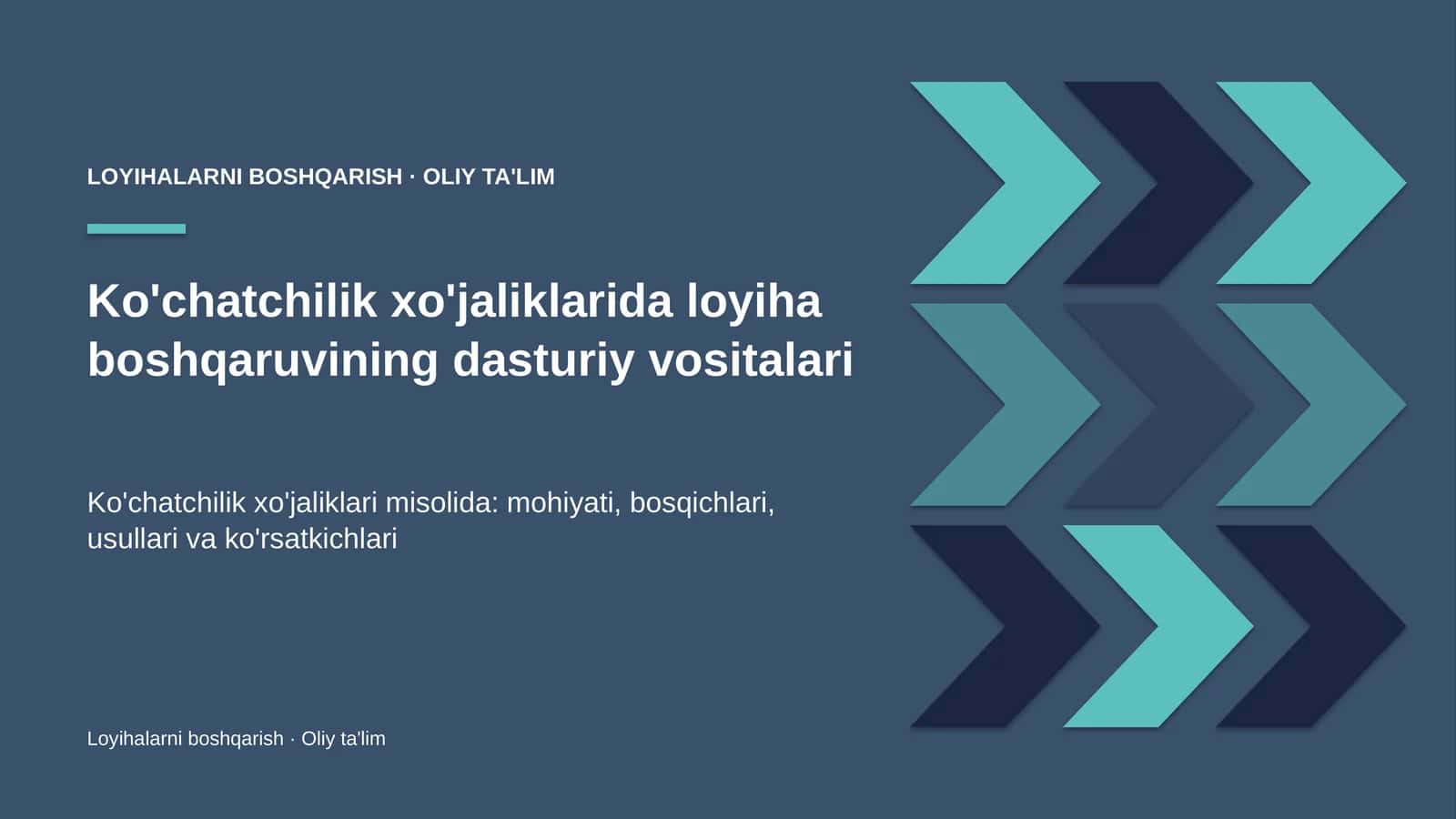 Ko'chatchilik xo'jaliklarida loyiha boshqaruvining dasturiy vositalari 1