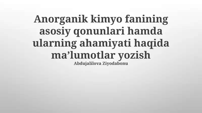 Avogadro qonuni va uning ahamiyati 1