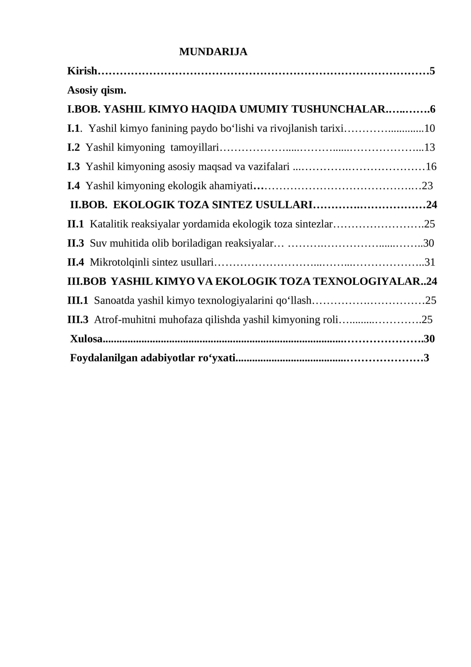 YASHIL KIMYO HAQIDA UMUMIY TUSHUNCHALAR 1