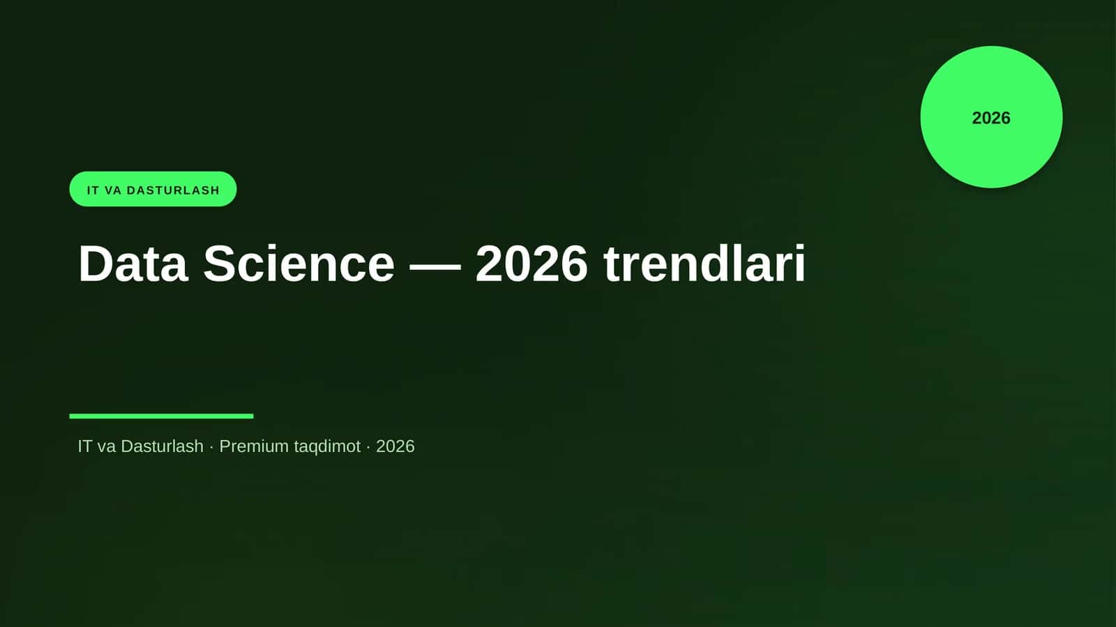 Data Science — 2026 trendlari 1
