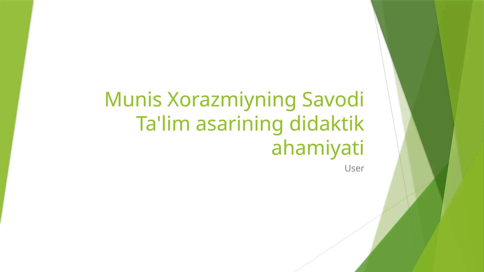 Munis Xorazmiyning Savodi Ta'lim asarining didaktik ahamiyati 1