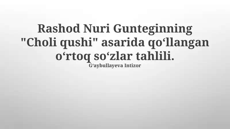 Choli Qushi 1