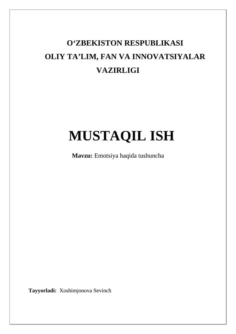 Emotsiya haqida tushuncha 1