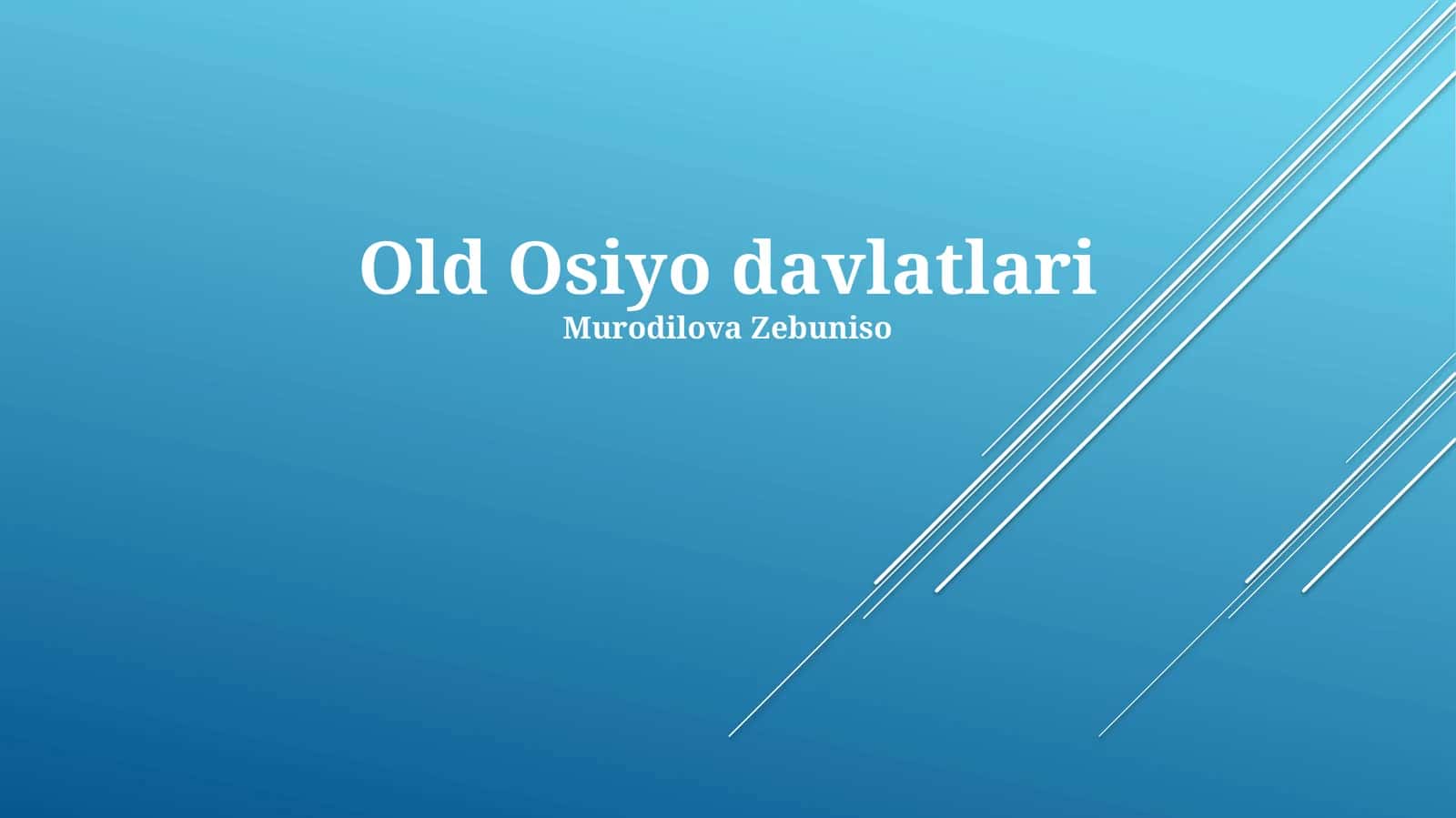 Qadimiy Markaziy Osiyo davlatlari 1