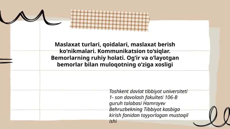Tibbiyot kasbi 1