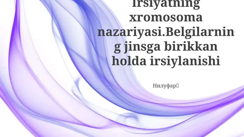 Xromosomalar Nazariyasi 1