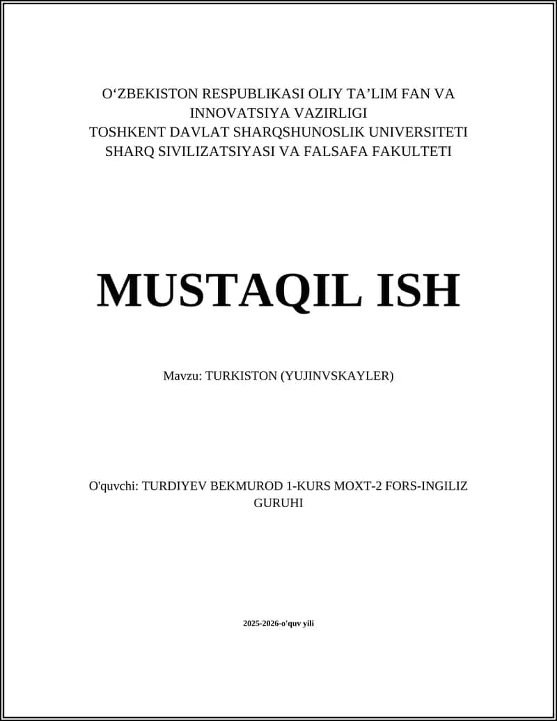 Turkiston (Yujinvskayler) 1