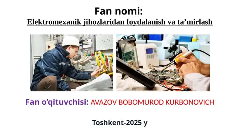 Yordamchi elektr qurilmalar 1