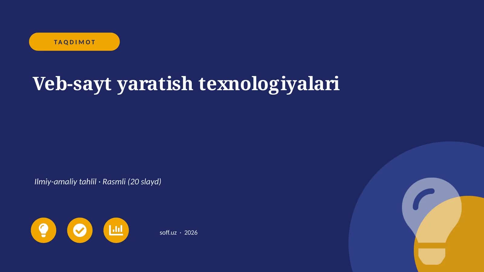 Veb-sayt yaratish texnologiyalari 1