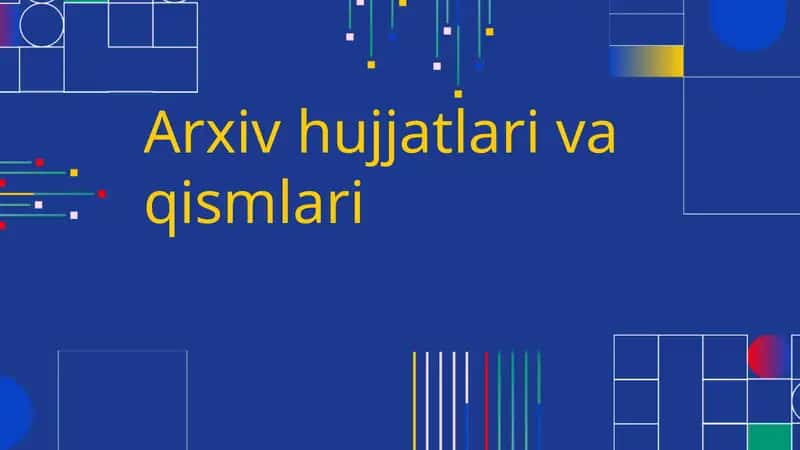 Arxiv hujjatlari va qismlari 1