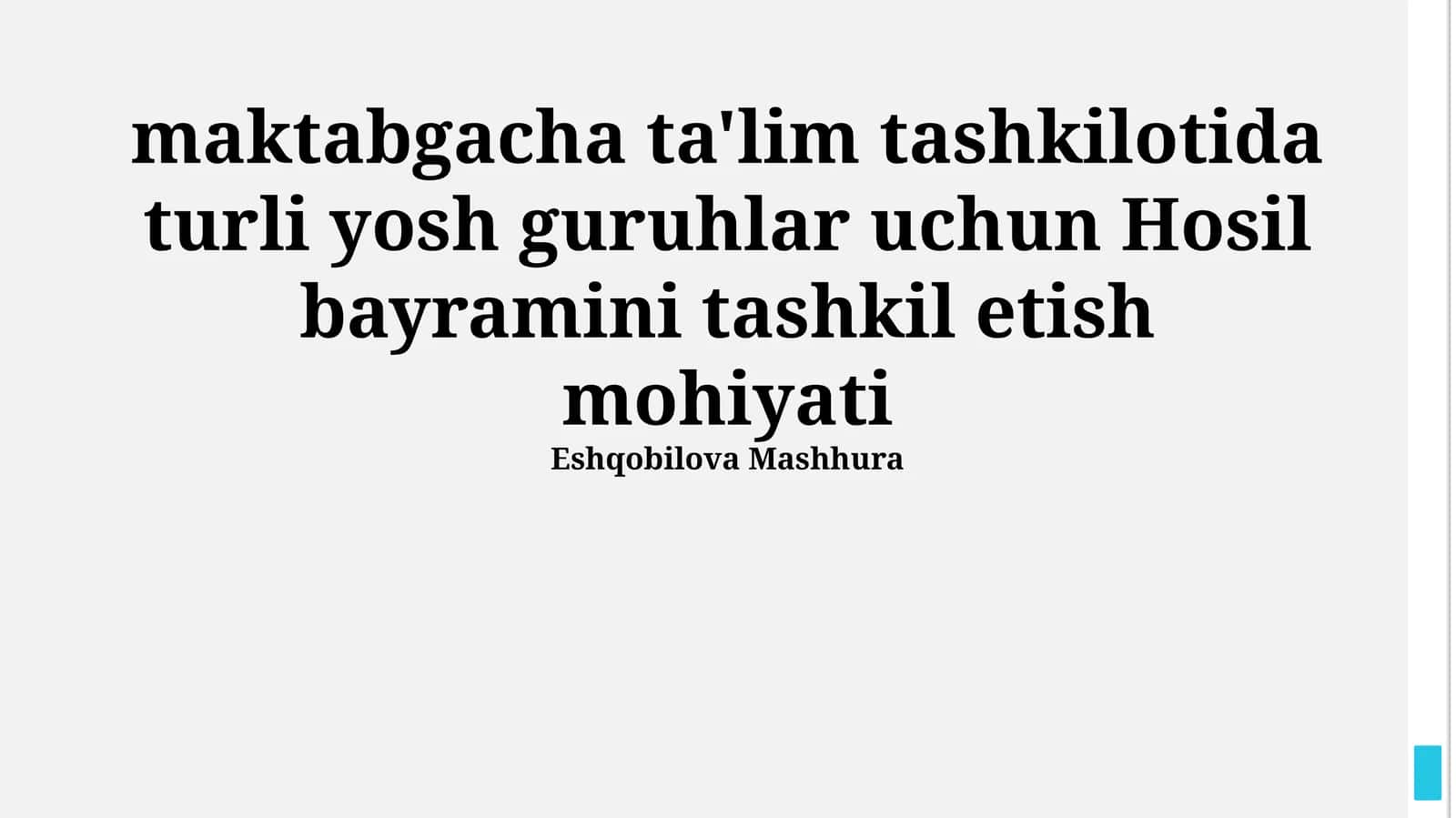 Hosil bayramini tashkil etish mohiyati 1