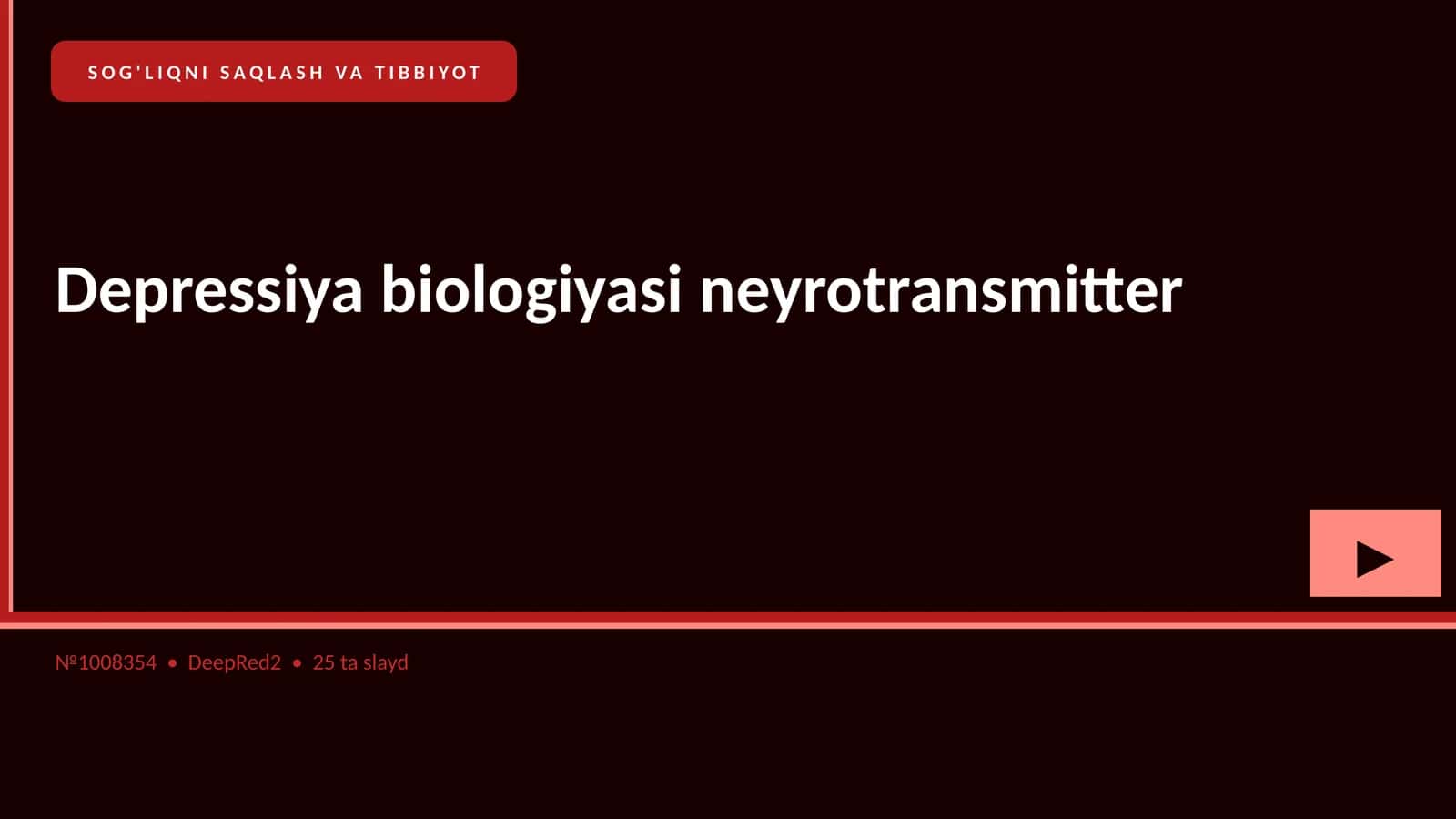 Depressiya biologiyasi neyrotransmitter 1
