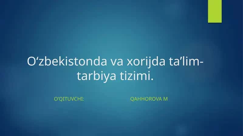 Amerika Qo‘shma Shtatlarida ta’lim tizimi 1