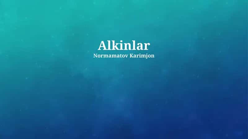 Alkinlar 1
