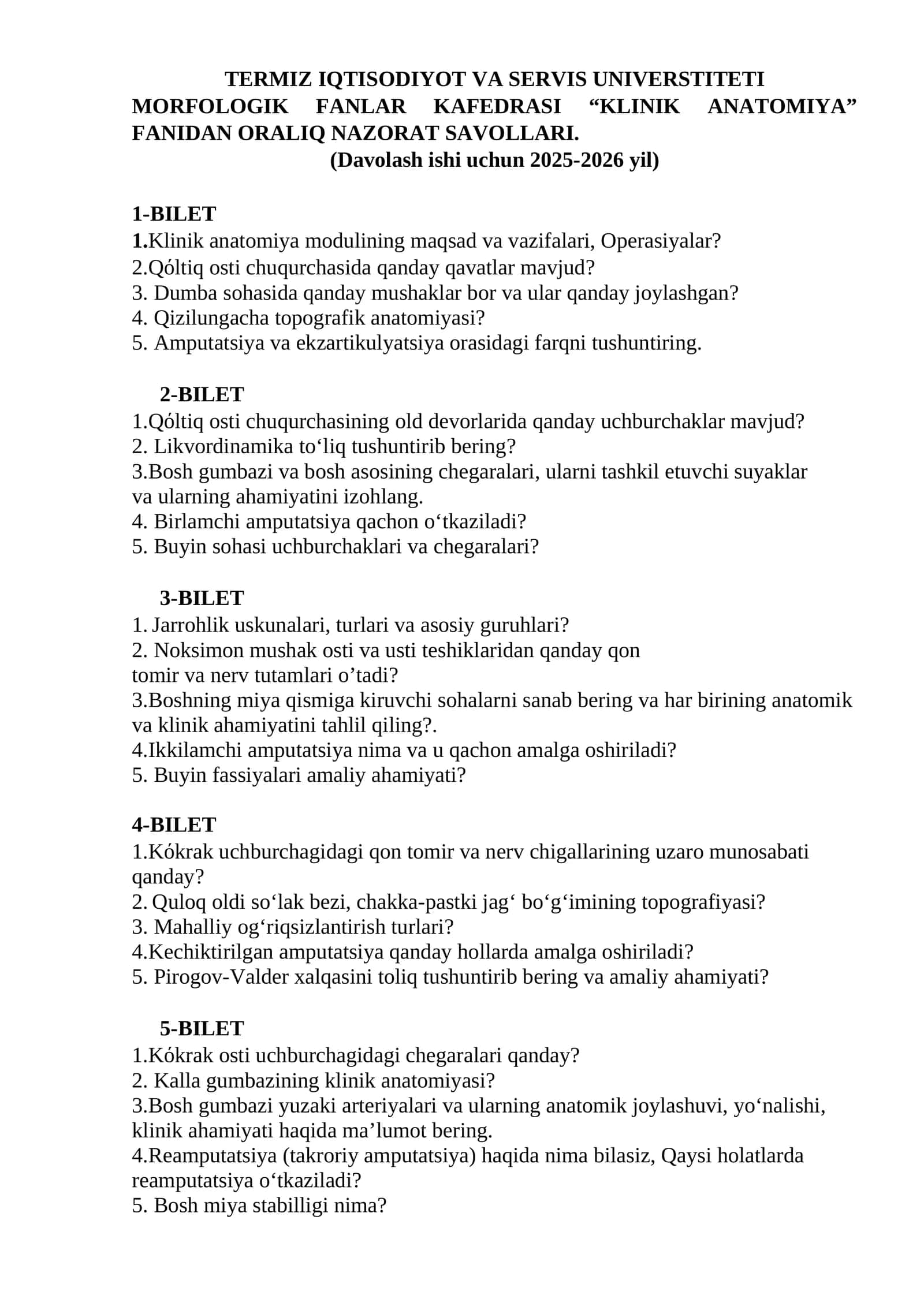 Klіnіk anatomiya modulining mаqsаd vа vаzifаlаri 1