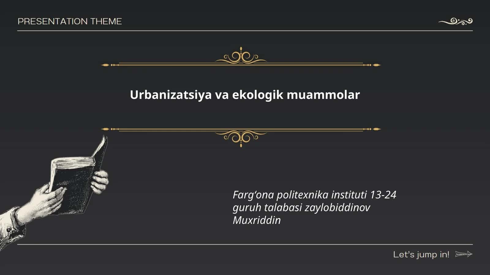 Urbanizatsiya va ekologik muammolar 1