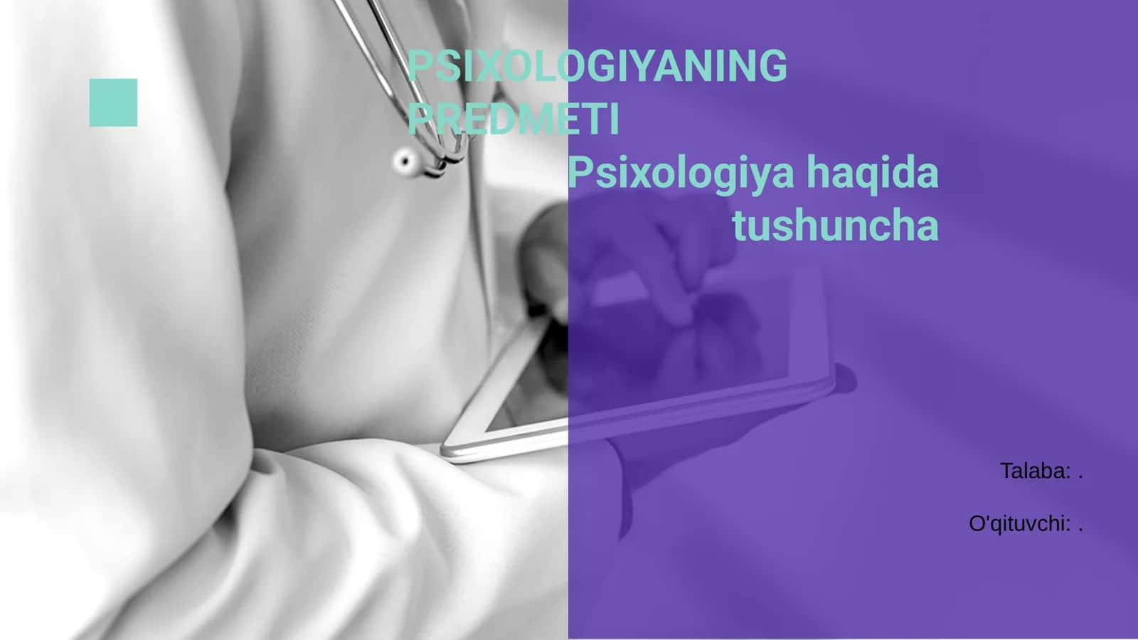 PSIXOLOGIYANING PREDMETI 1