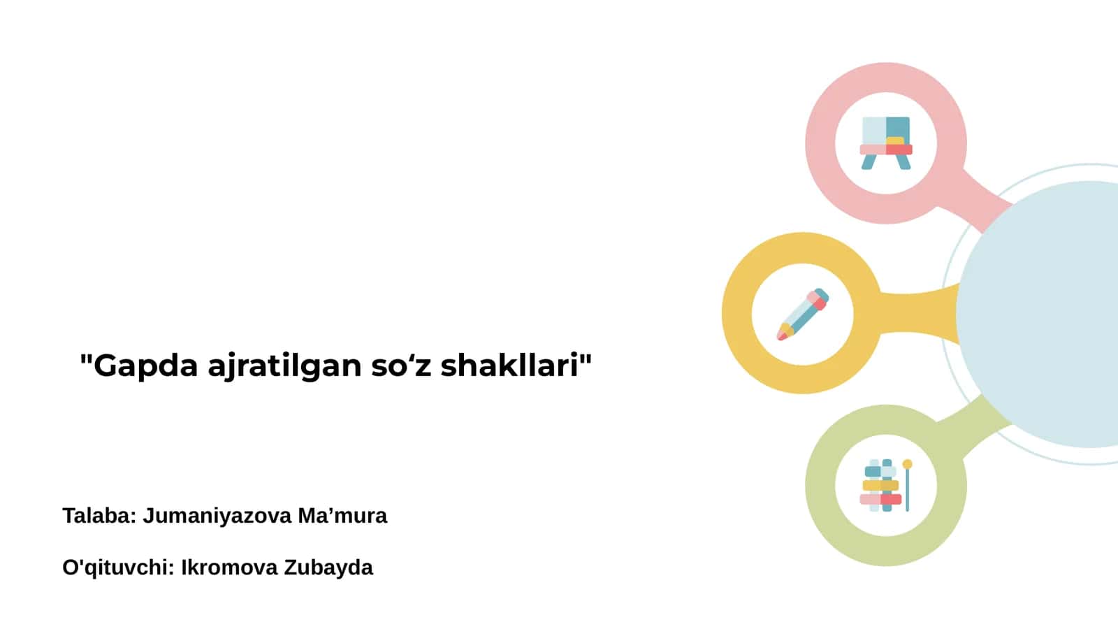 Gapda ajratilgan soʻz shakllari 1