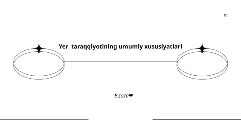 Yer taraqqiyotining umumiy xususiyatlari 1