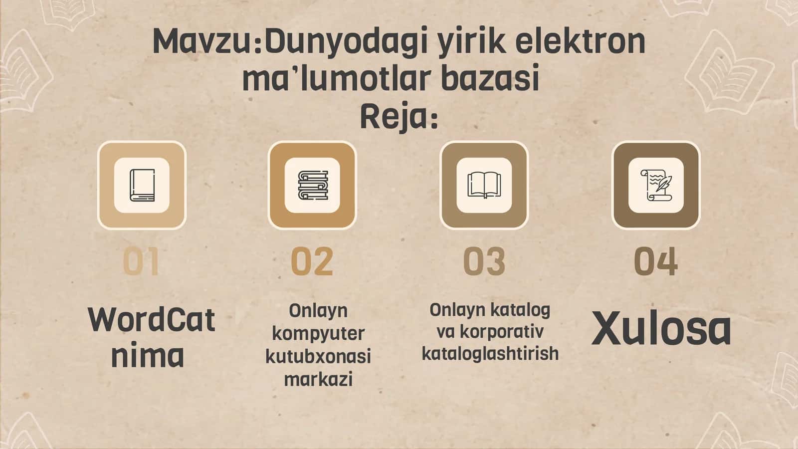 Dunyodagi yirik elektron ma’lumotlar bazasi 1