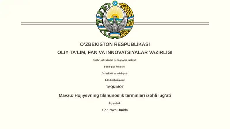 Hojiyevning tilshunoslik terminlari izohli lugʻati 1