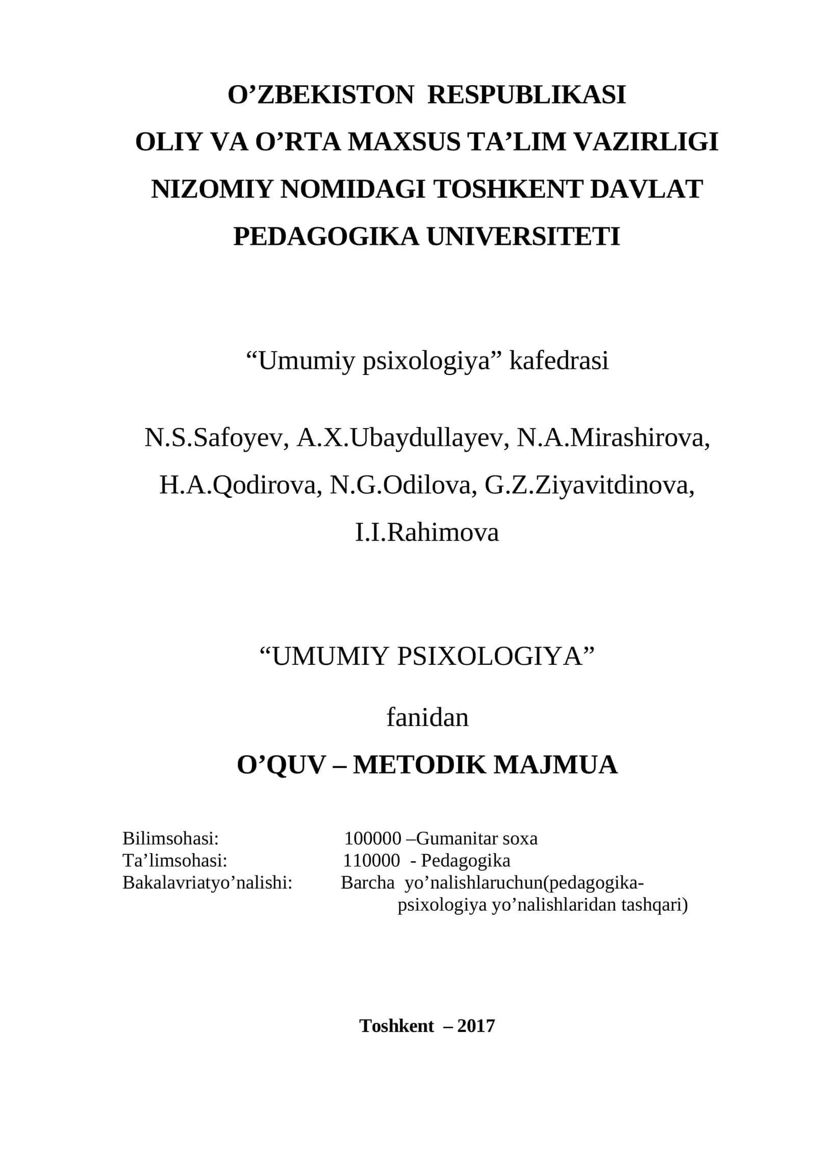 UMUMIY PSIXOLOGIYA 1