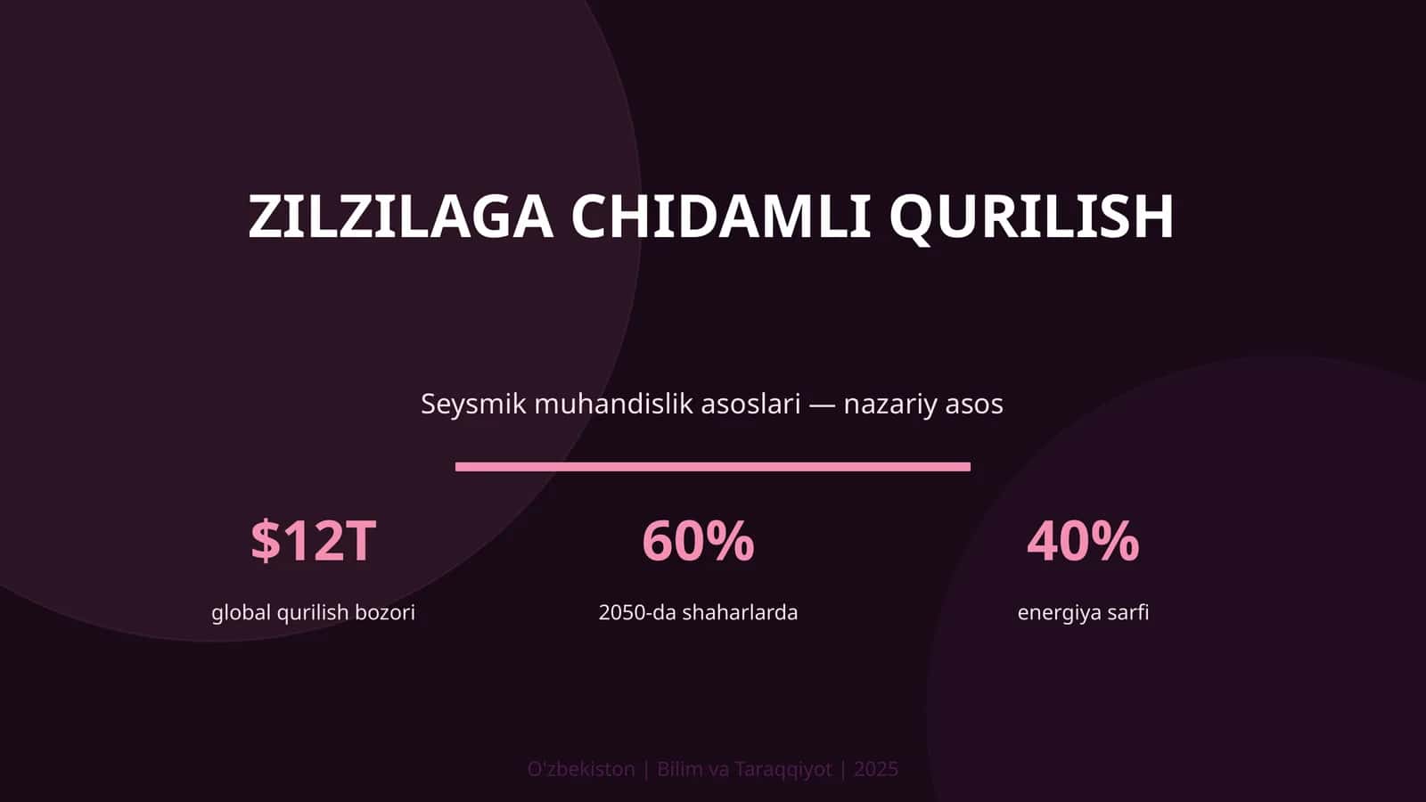Zilzilaga chidamli qurilish 1