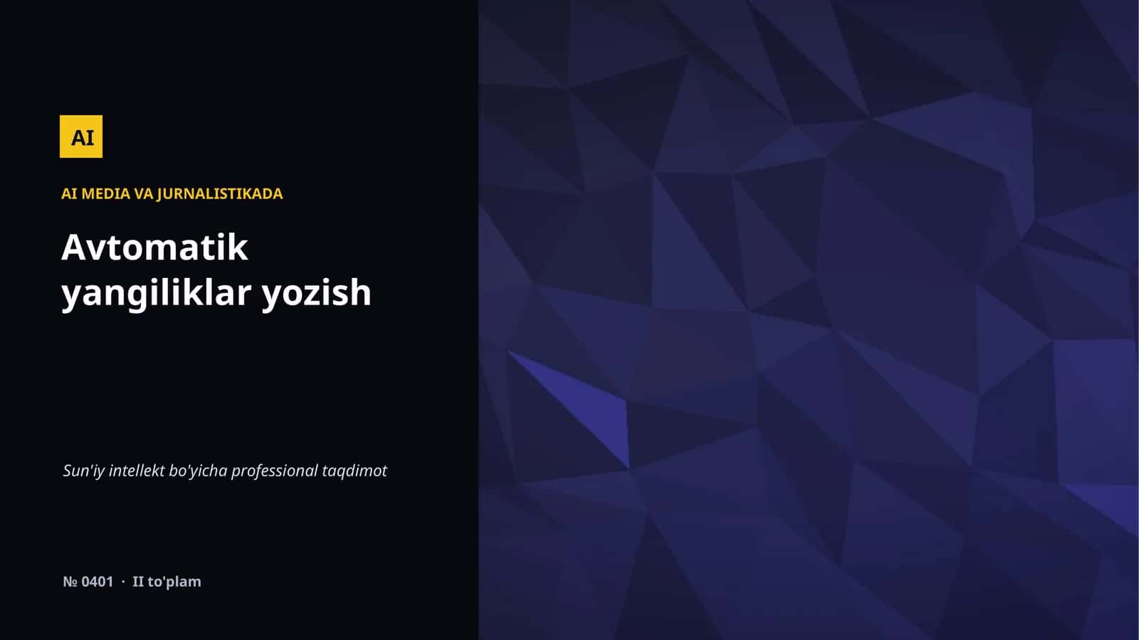 Avtomatik yangiliklar yozish 1