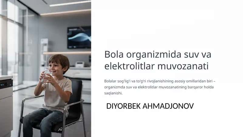 Suv va elektrolitlar muvozanati 1