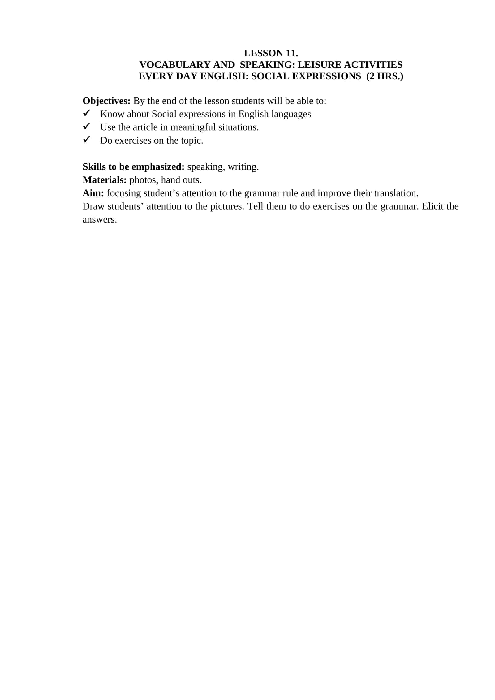 EVERY DAY ENGLISH: SOCIAL EXPRESSIONS 1