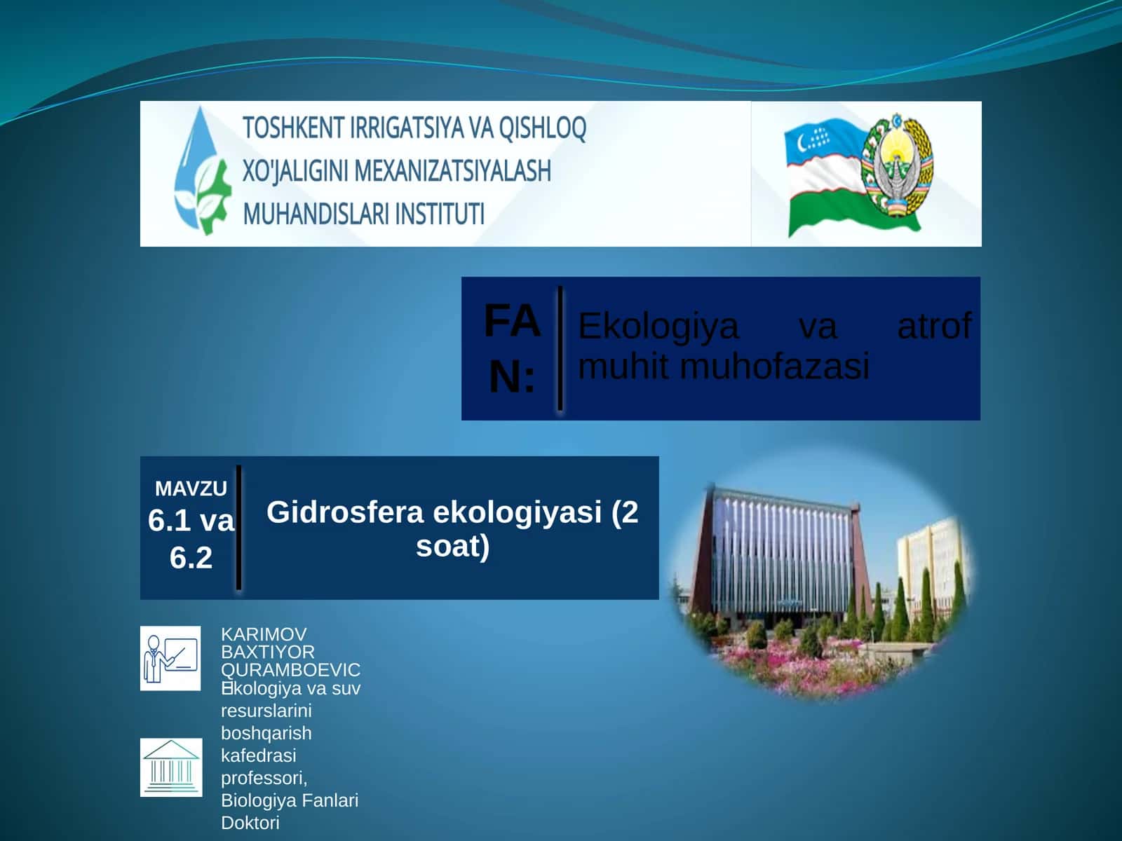 Gidrosfera ekologiyasi 1