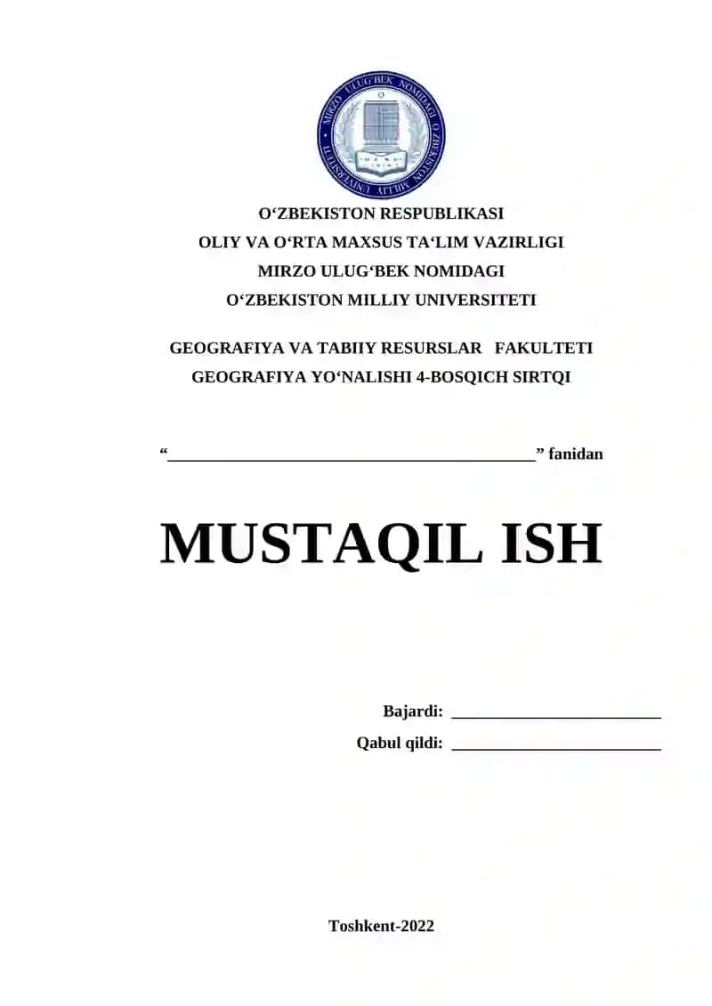 TABIATNI MUHOFAZA QILISH