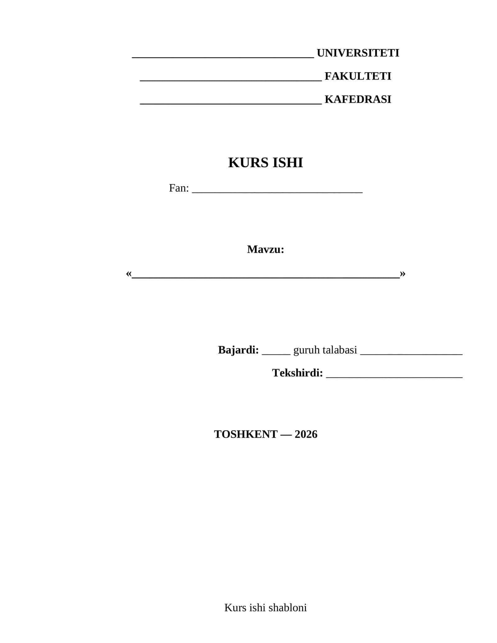 KURS ISHI 1