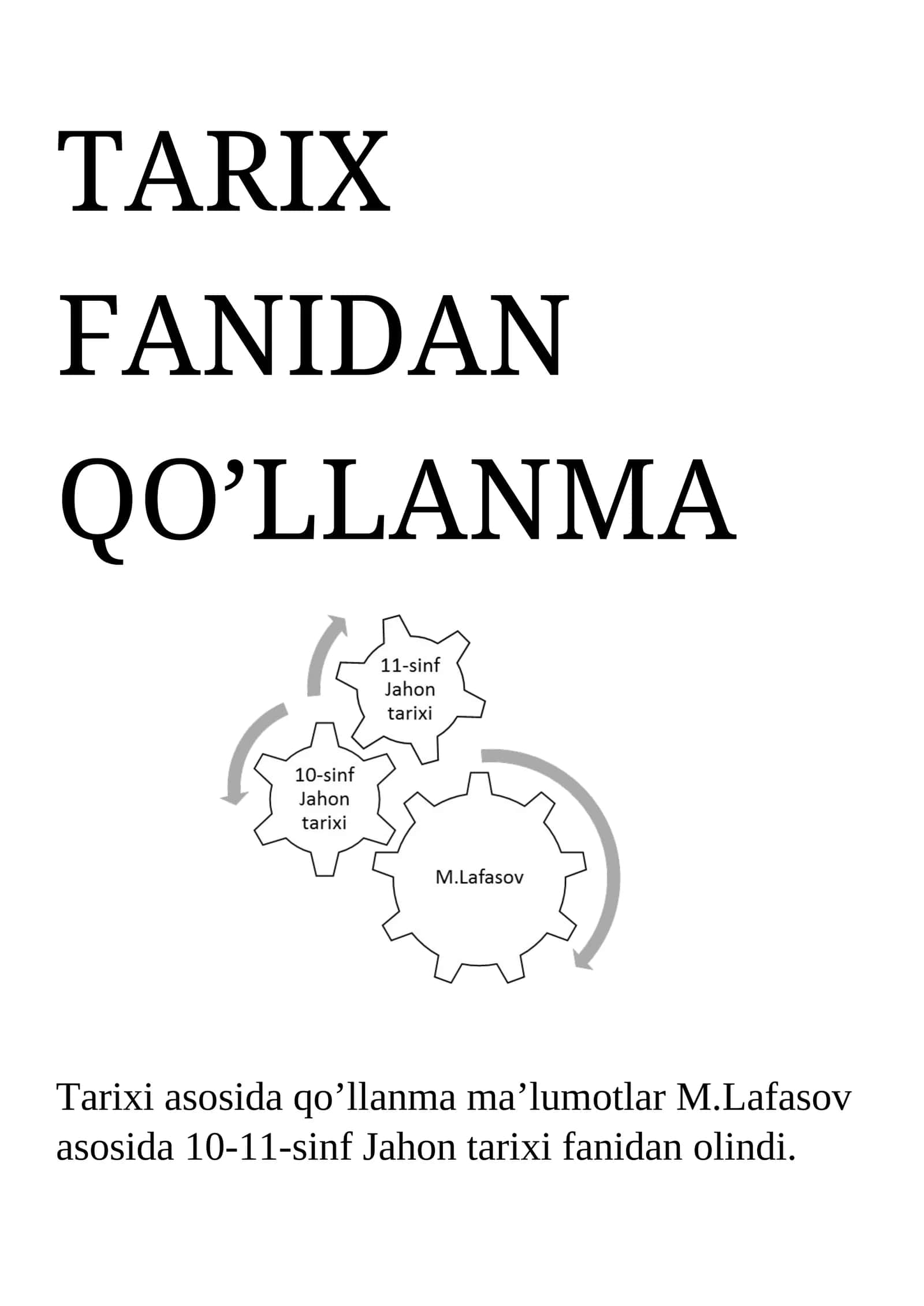 TARIX FANIDAN QO’LLANMA 1