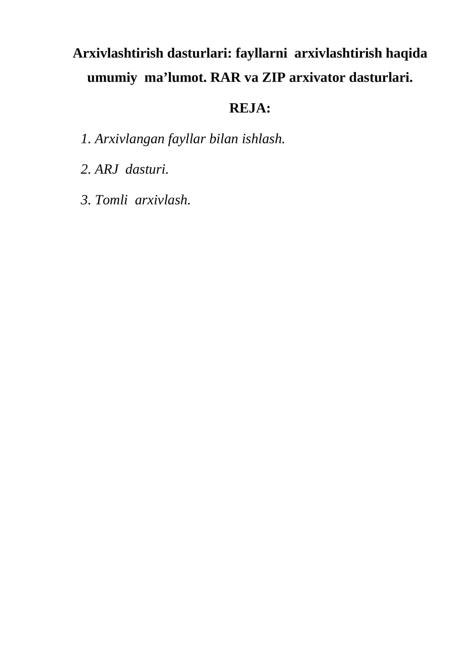 Arxivlashtirish dasturlari 1