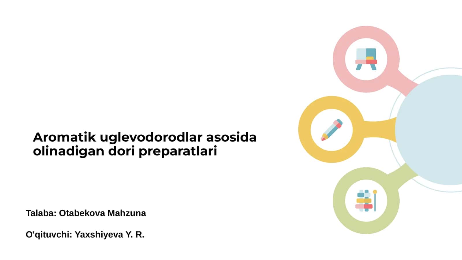 Aromatik uglevodorodlar asosida olinadigan dori preparatlari 1