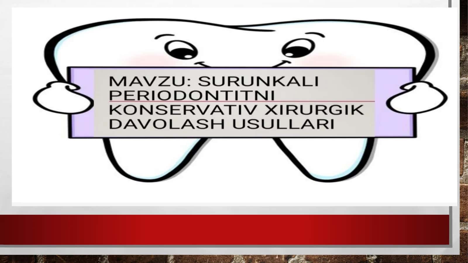 Surunkali periodontitni konservativ va hirurgik davolash 1
