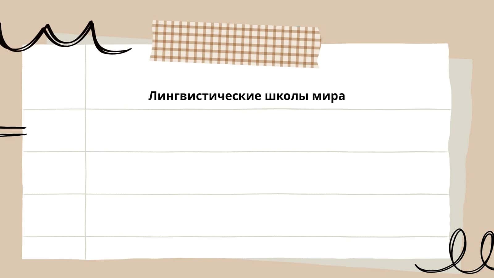 Лингвистические школы мира 1