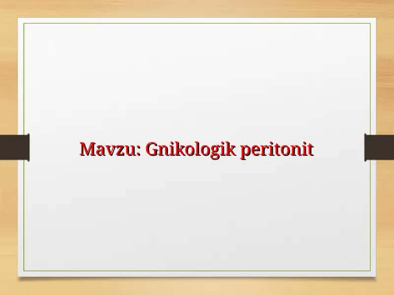 Gnikologikperitonit 1