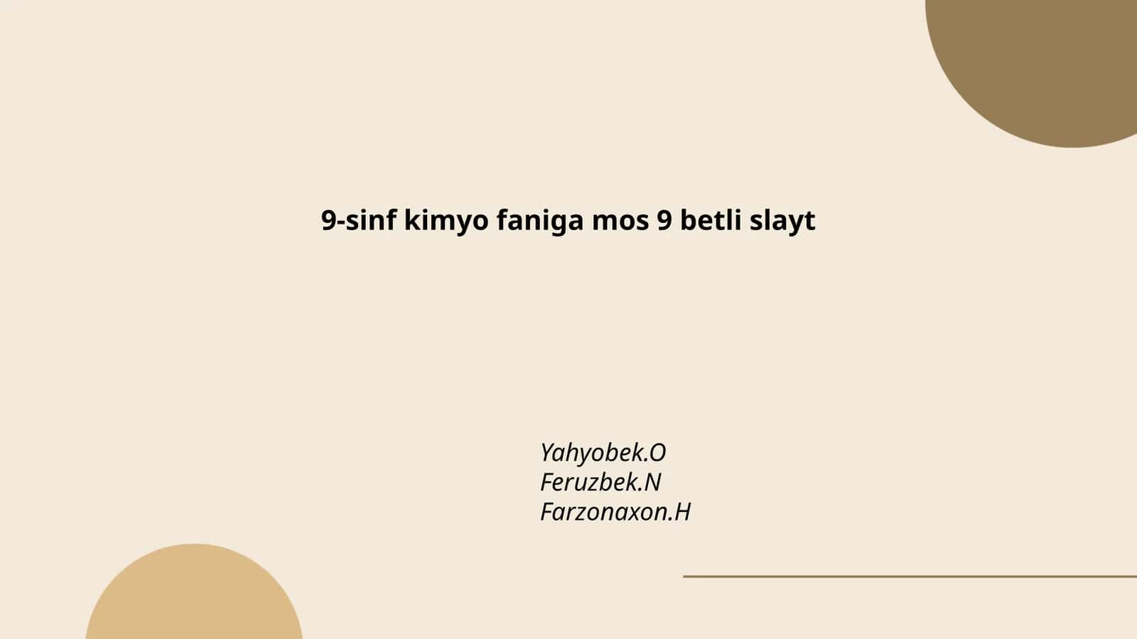 Atom va uning tarkibi - 9 betli slayt 1