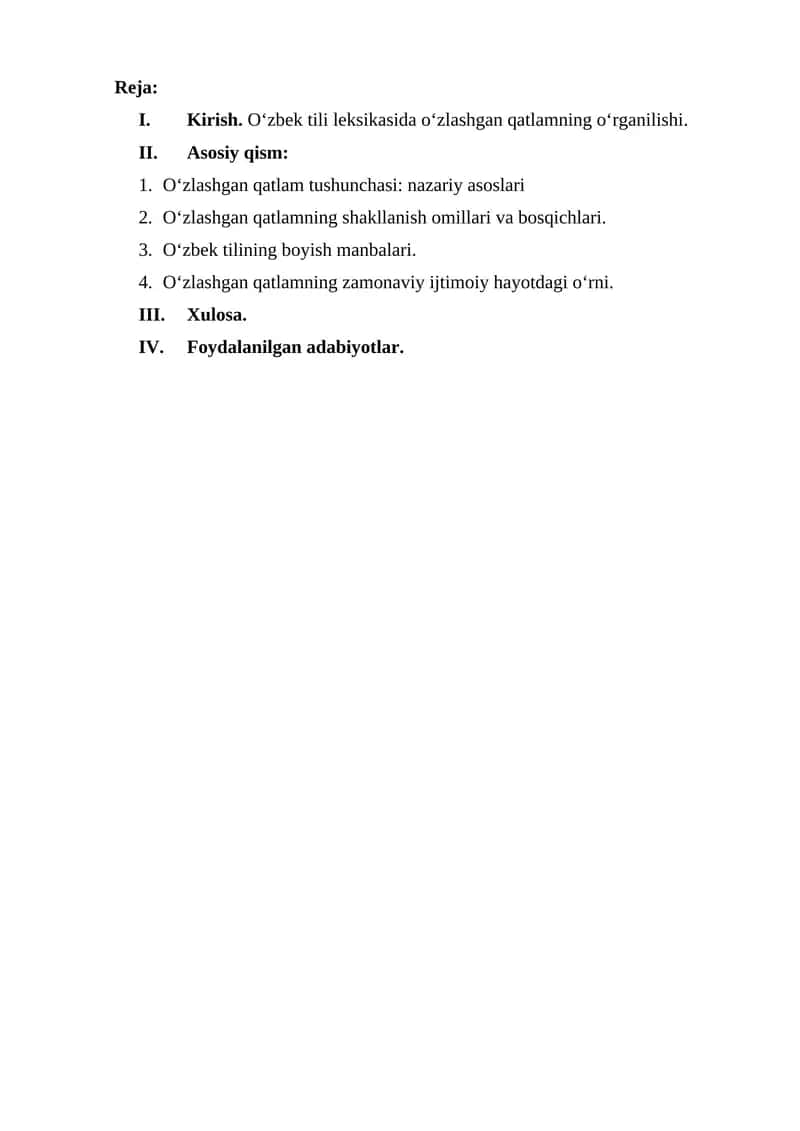 O‘zbek tili leksikasida o‘zlashgan qatlamning o‘rganilishi 1