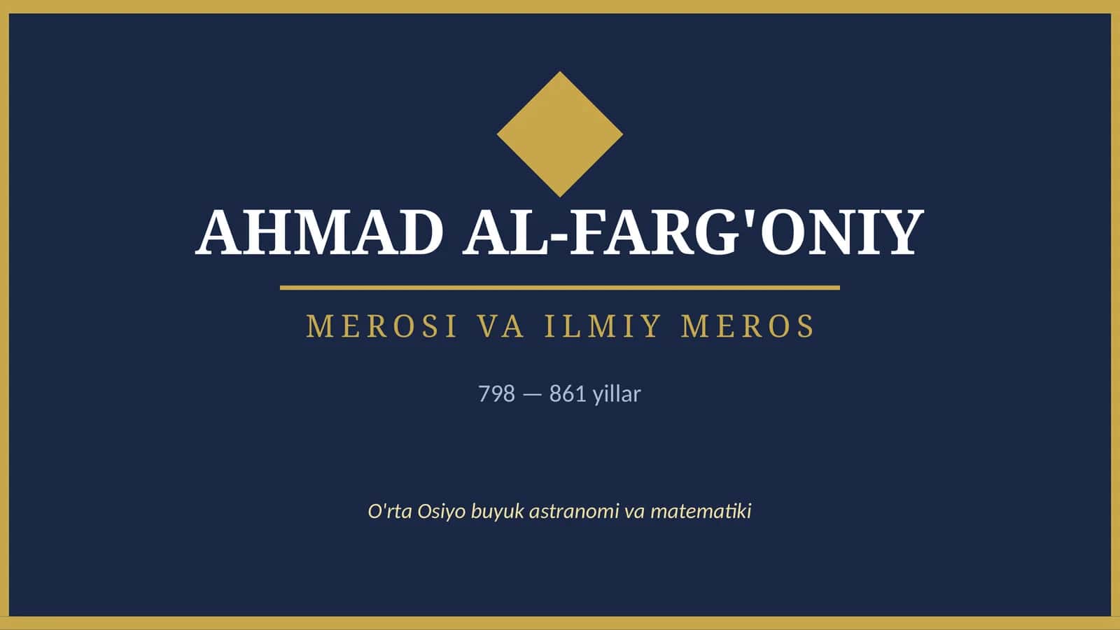 AHMAD AL-FARG'ONIY MEROSI VA ILMIY MEROSI 1
