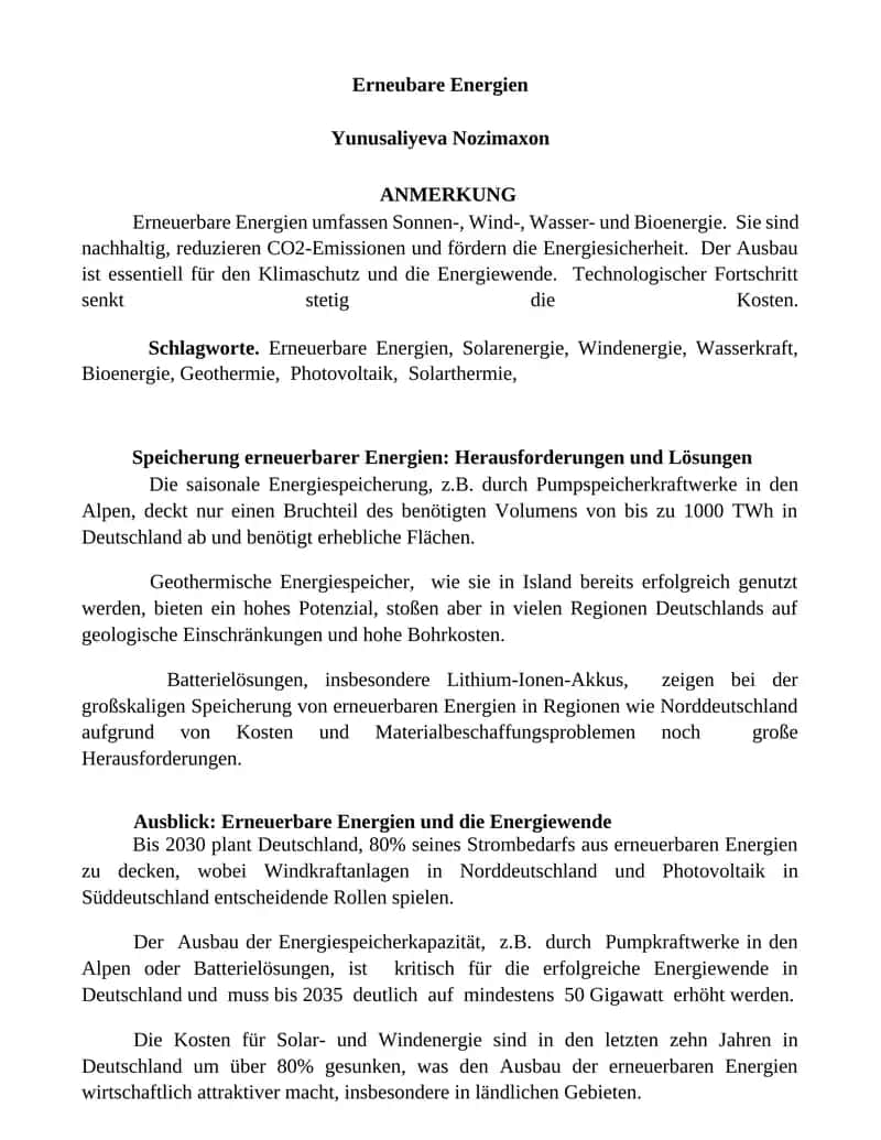 Erneubare Energien 1