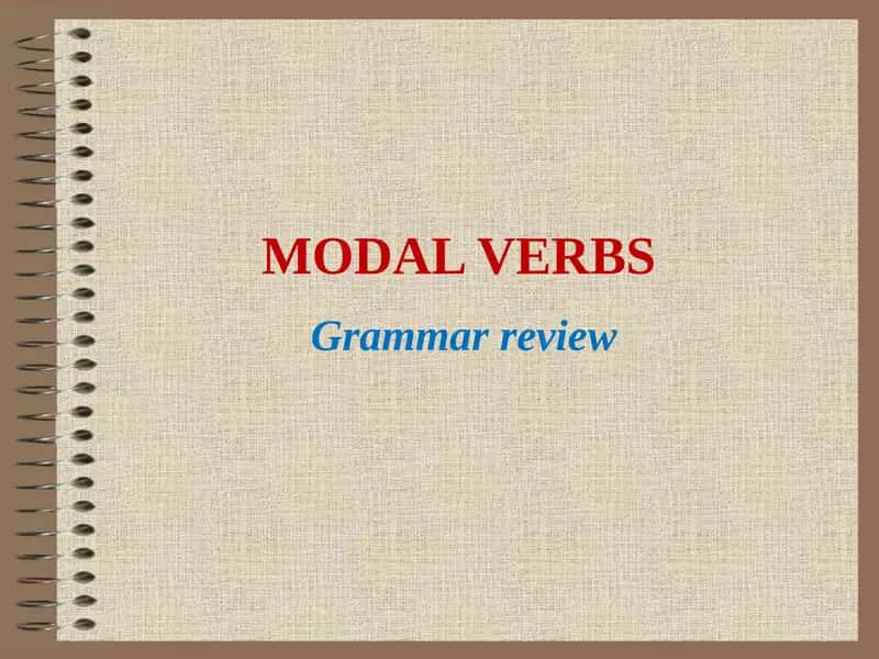 Modal Verbs 1