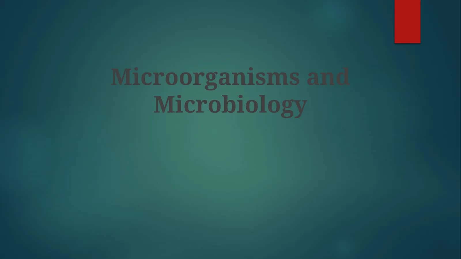 Microbial Ecology 1