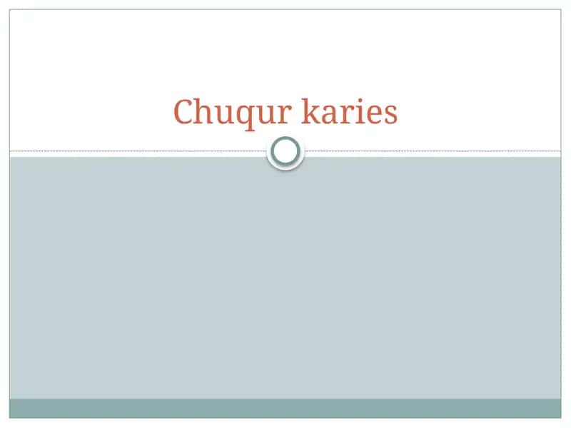 Chuqur karies 1