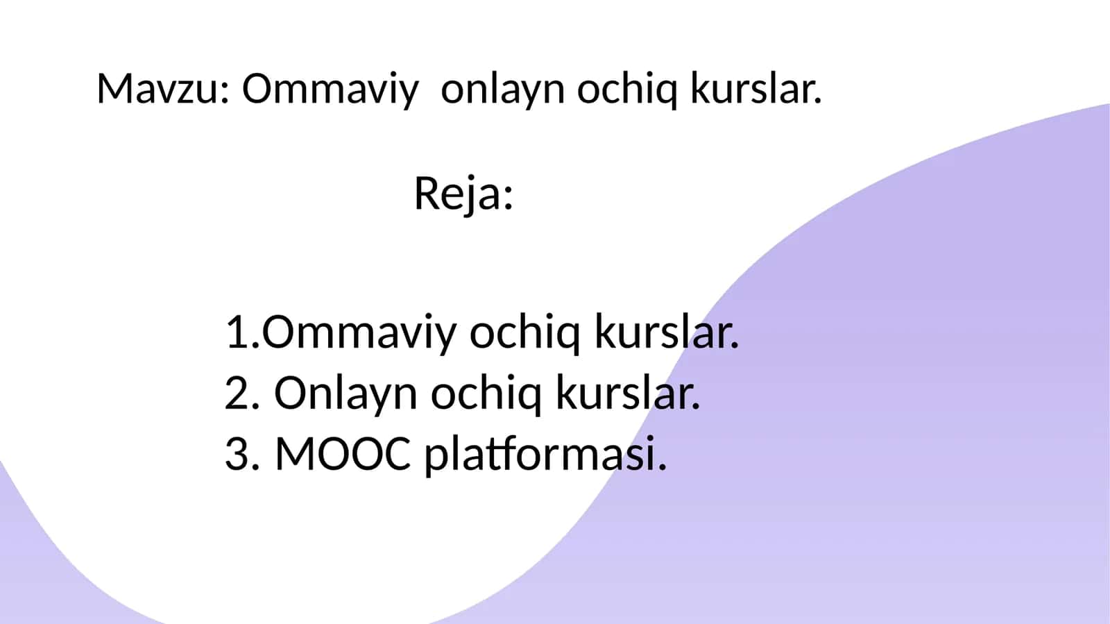 Ommaviy onlayn ochiq darslar 1