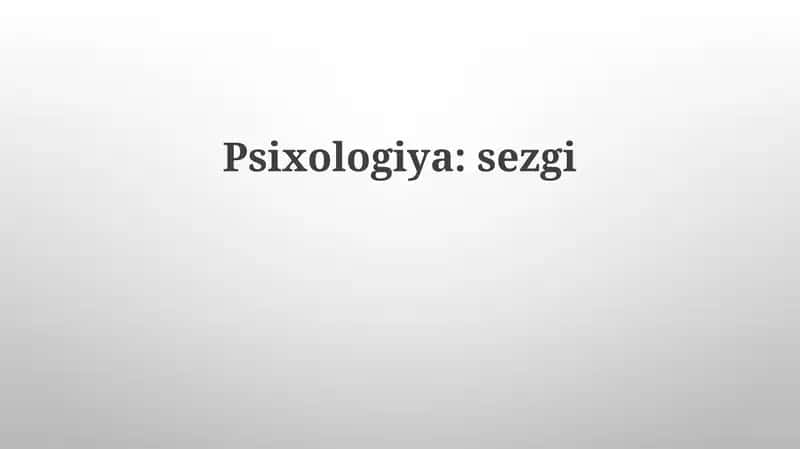 Psixologiya: sezgi 1