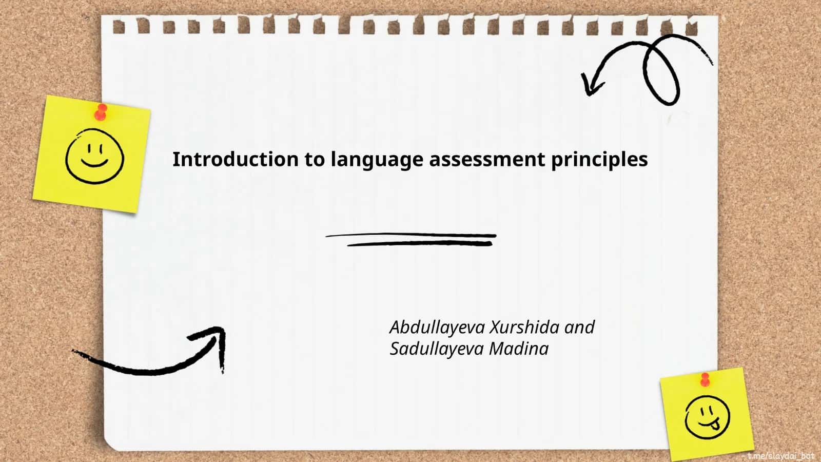 Introduction to language assessment principles 1